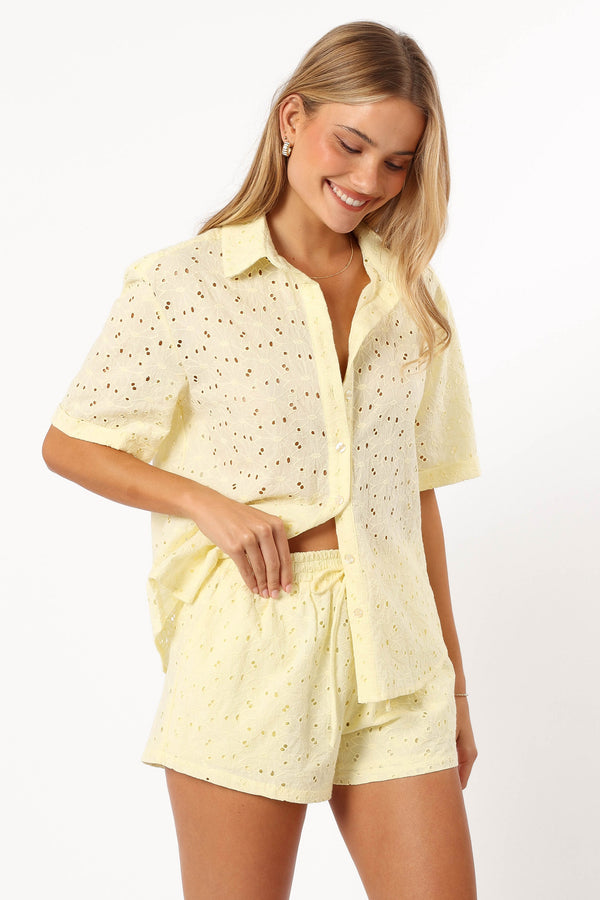 Petal and Pup USA TOPS Dazie Shirt - Lemon