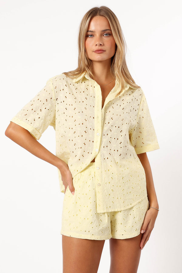 Petal and Pup USA TOPS Dazie Shirt - Lemon