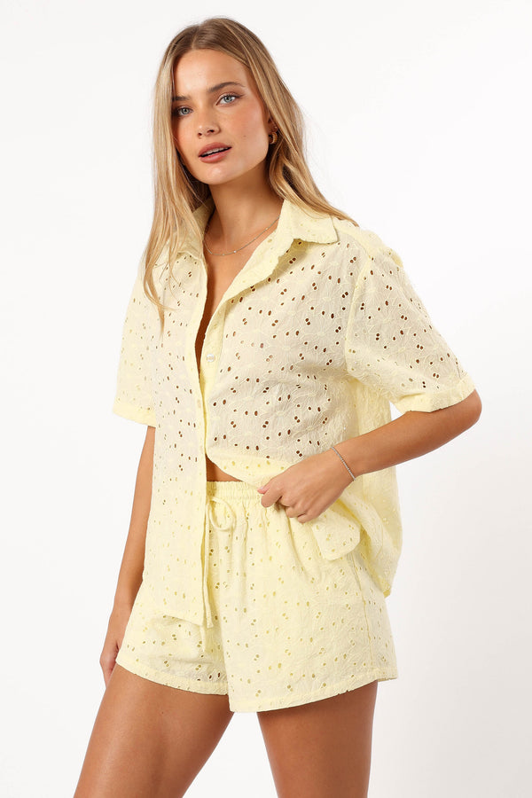 Petal and Pup USA TOPS Dazie Shirt - Lemon