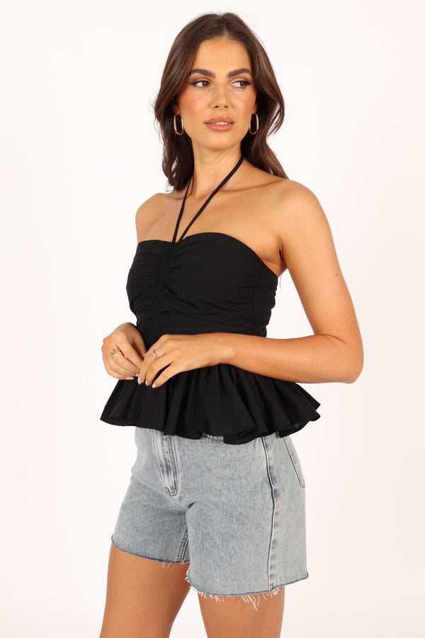 Petal and Pup USA TOPS Dede Halter Top - Black