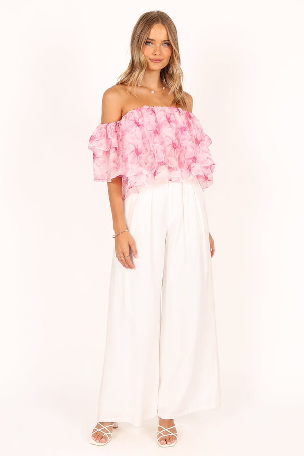 Petal and Pup USA TOPS Deedi Off Shoulder Top - Pink