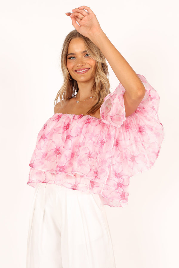 Petal and Pup USA TOPS Deedi Off Shoulder Top - Pink