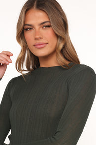 Petal and Pup USA TOPS Delphine Top - Dark Green