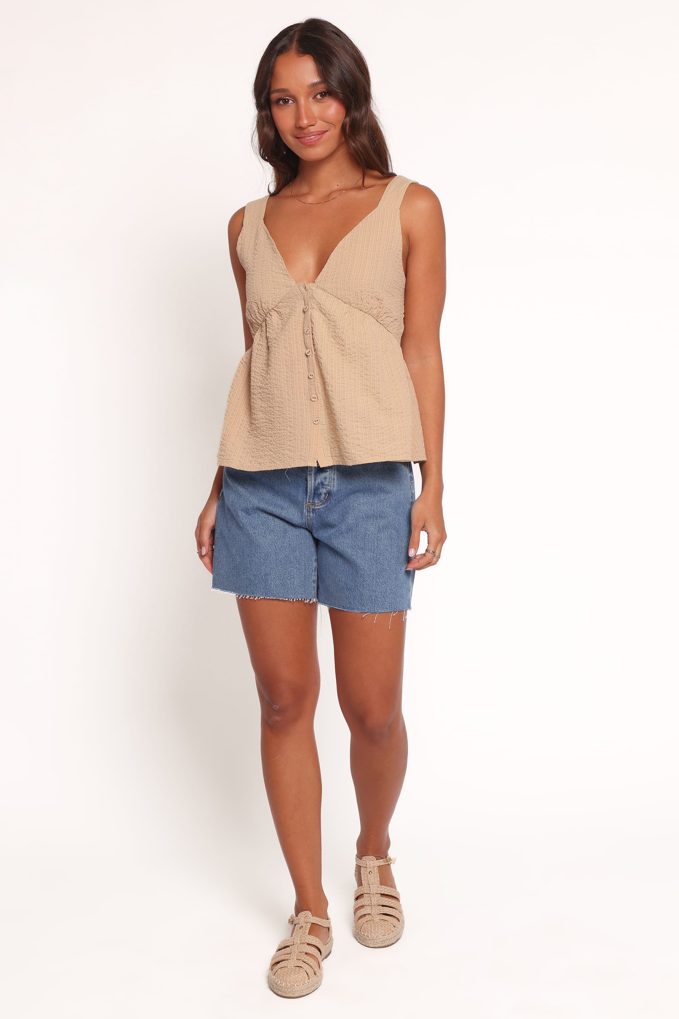 Petal and Pup USA TOPS Denni Top - Sand (Hold for Amazon)