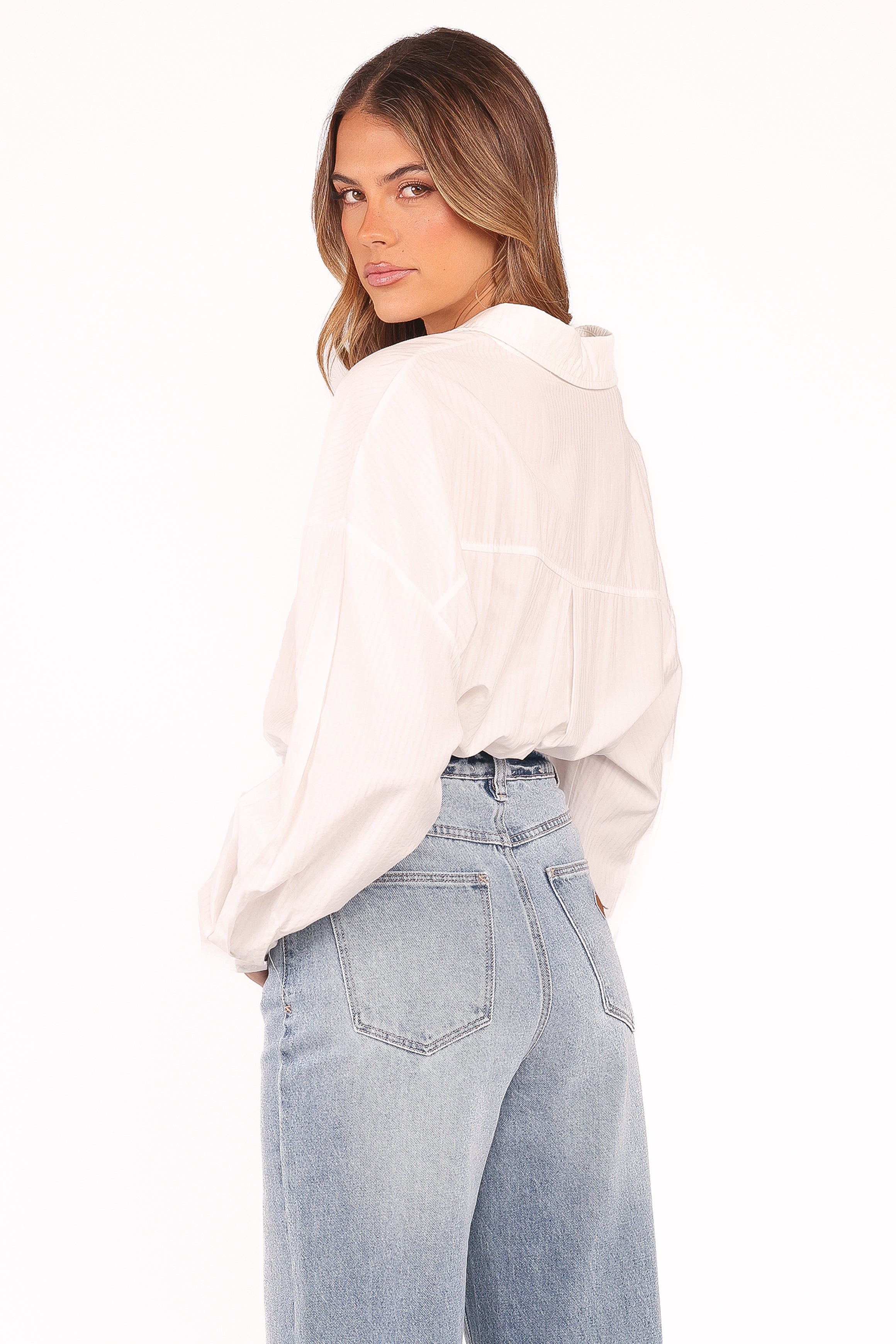 Petal and Pup USA TOPS Edwards Shirt - White Stripe