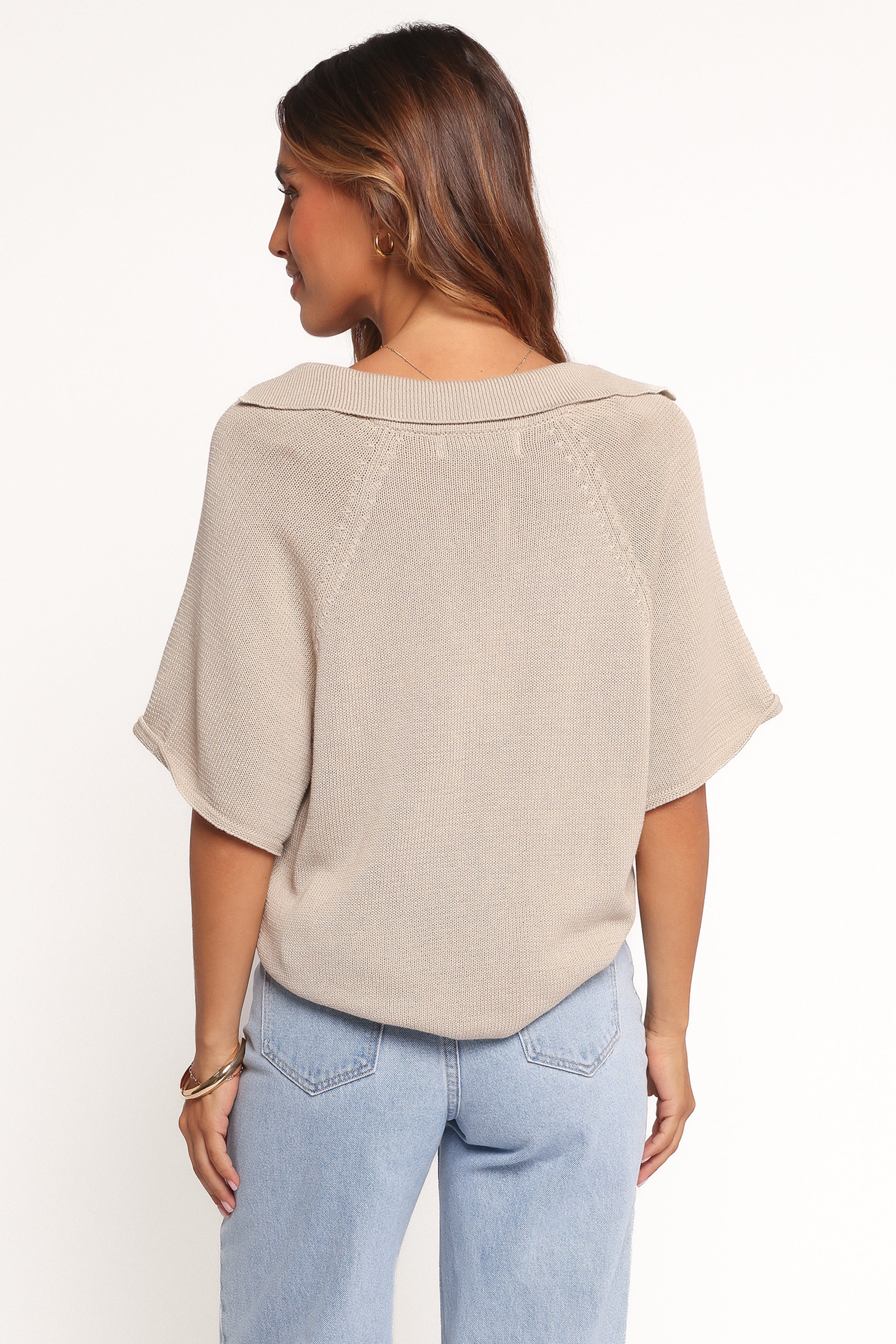 Petal and Pup USA TOPS Eldora Knitted Top - Oatmeal