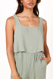 Petal and Pup USA TOPS Eleanor Cropped Top - Green