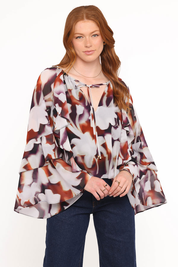 Petal and Pup USA TOPS Elinor Top - Blurred Floral