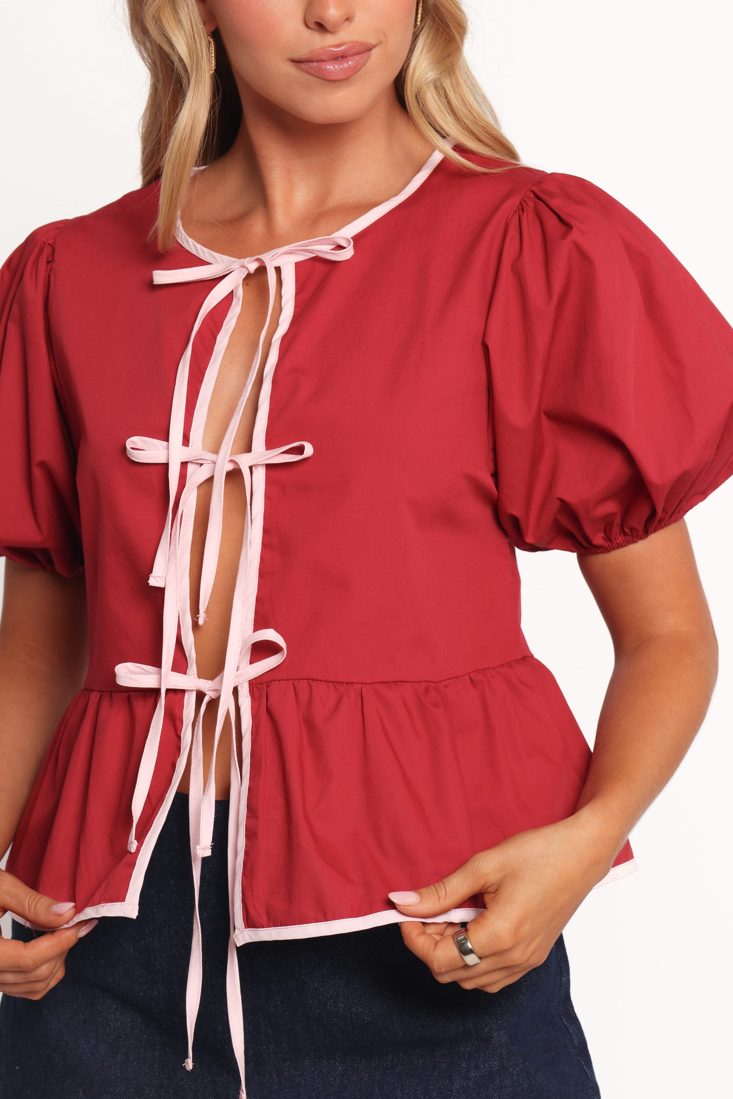 Petal and Pup USA TOPS Ellien Top - Red (Hold for Rack)