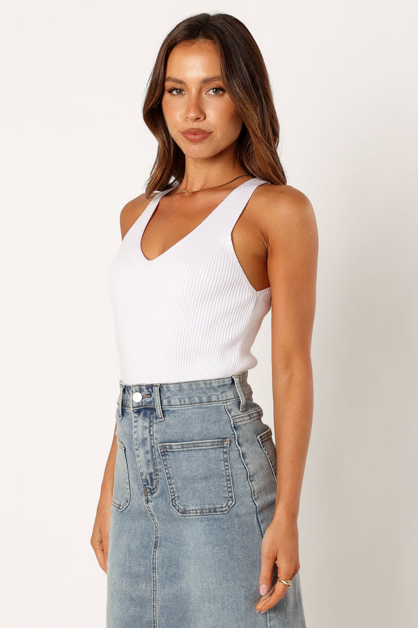 Petal and Pup USA TOPS Emily Rib Top - White