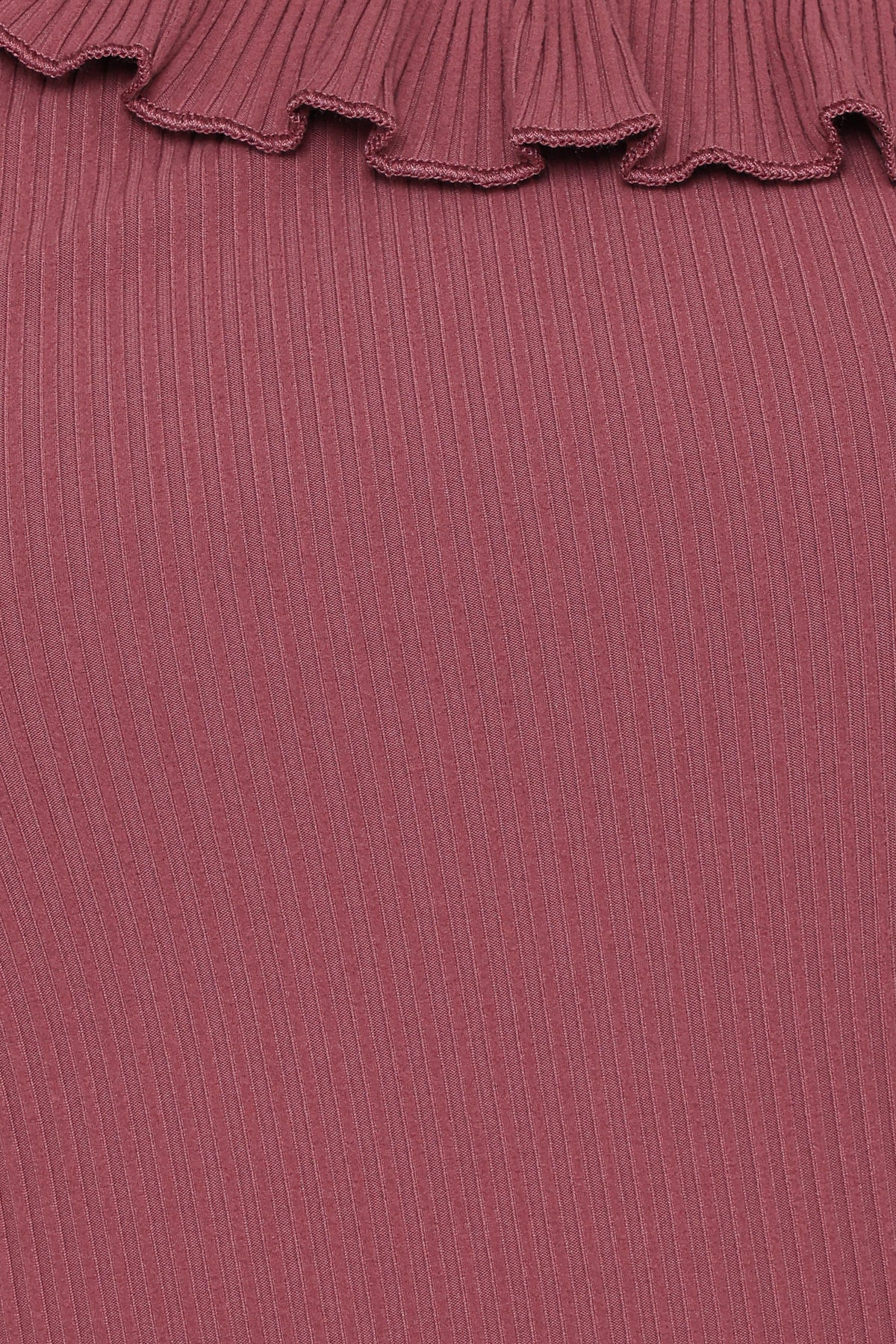 Petal and Pup USA TOPS Evanna Frill Neck Top - Burgundy