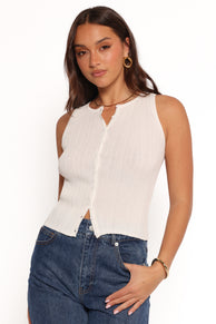 Petal and Pup USA TOPS Fairfax Knit Top - White