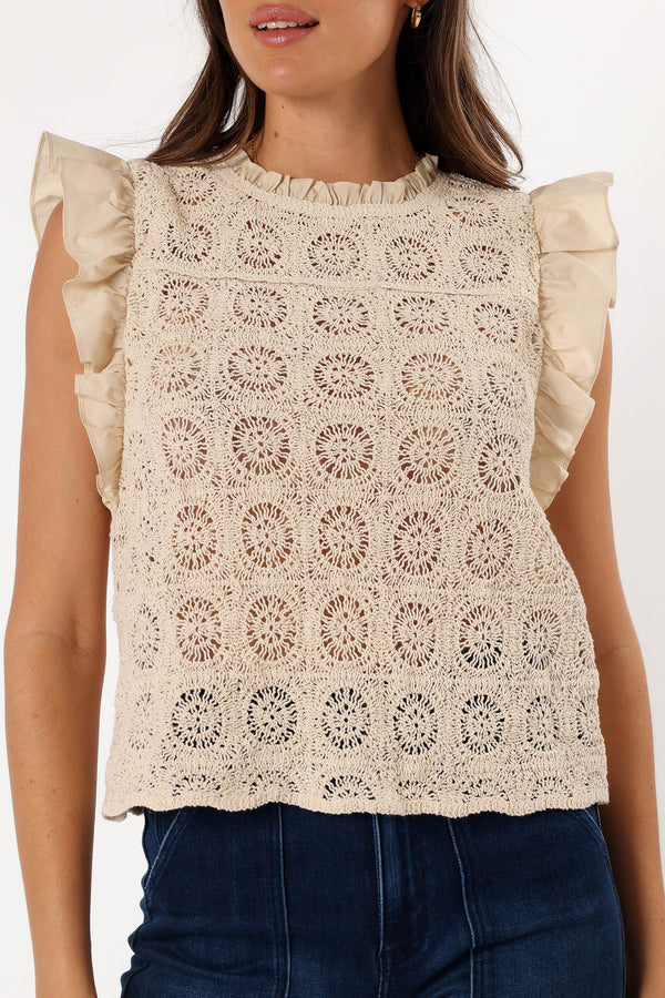 Petal and Pup USA TOPS Fiona Knit Top - Natural