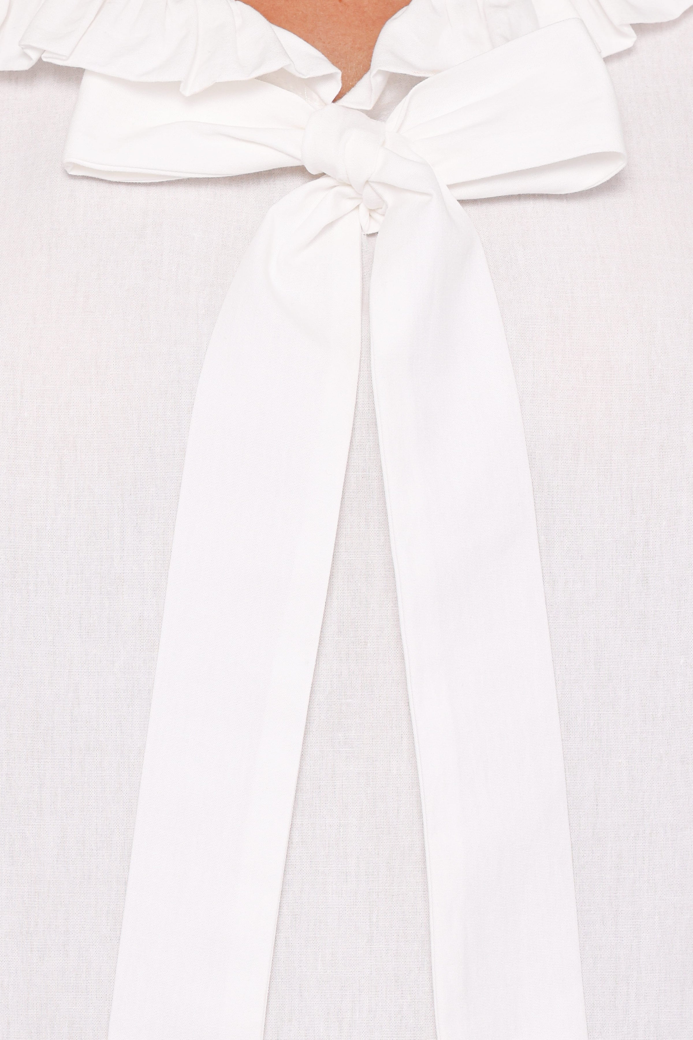 Petal and Pup USA TOPS Fleming Frill Collar Shirt - White