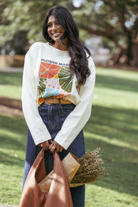 Petal and Pup USA TOPS Flower Market Long Sleeve Tee - Cream