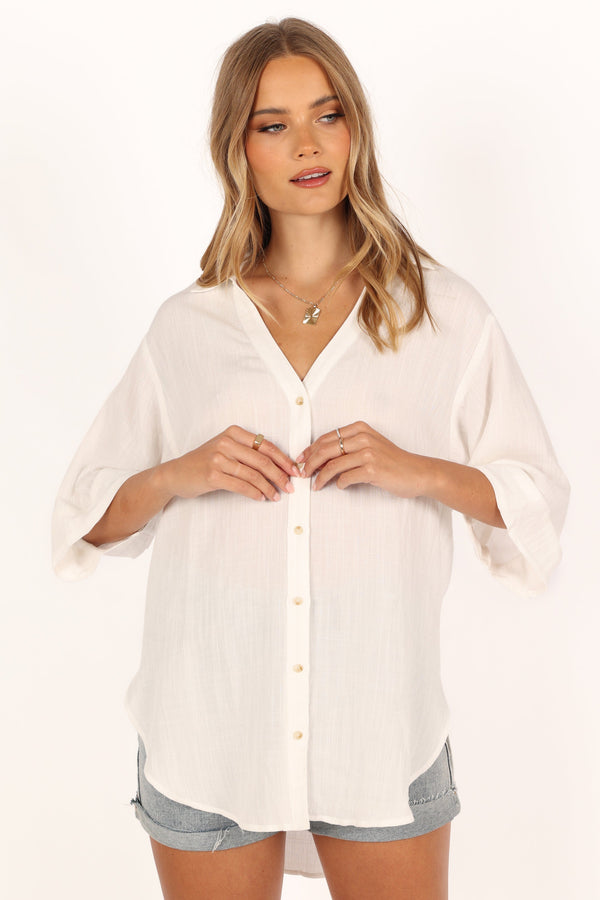 Petal and Pup USA TOPS Gaia Shirt - Ivory