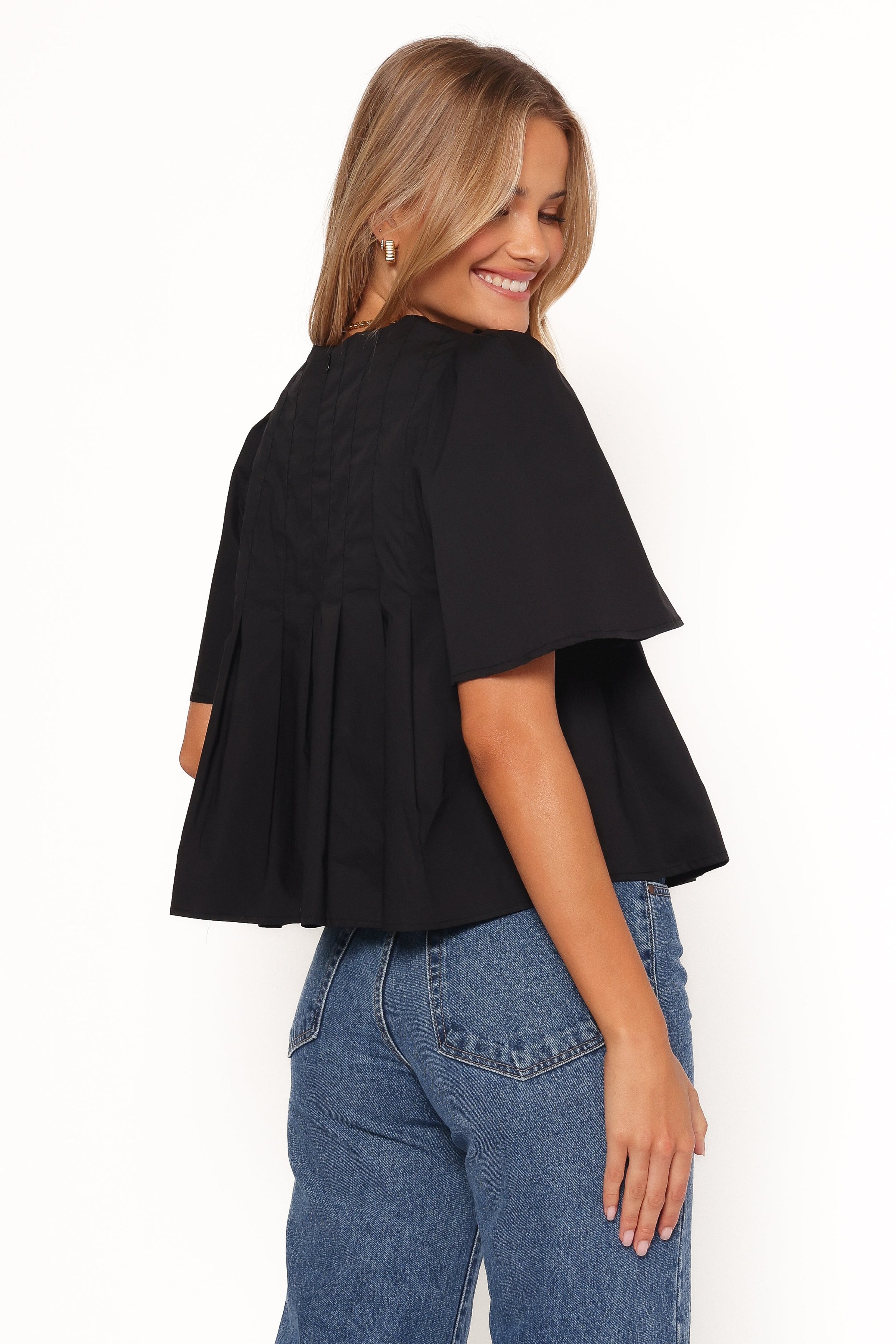 Petal and Pup USA TOPS Geneva Pleated Top - Black