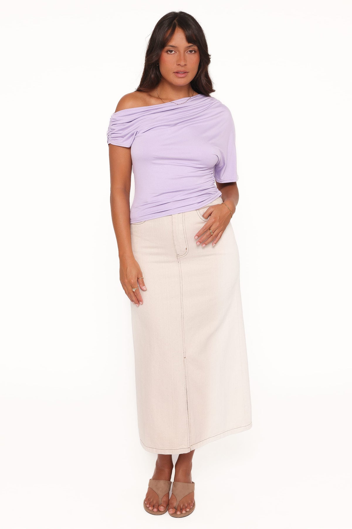 Petal and Pup USA TOPS Grainne One Shoulder Top - Lilac