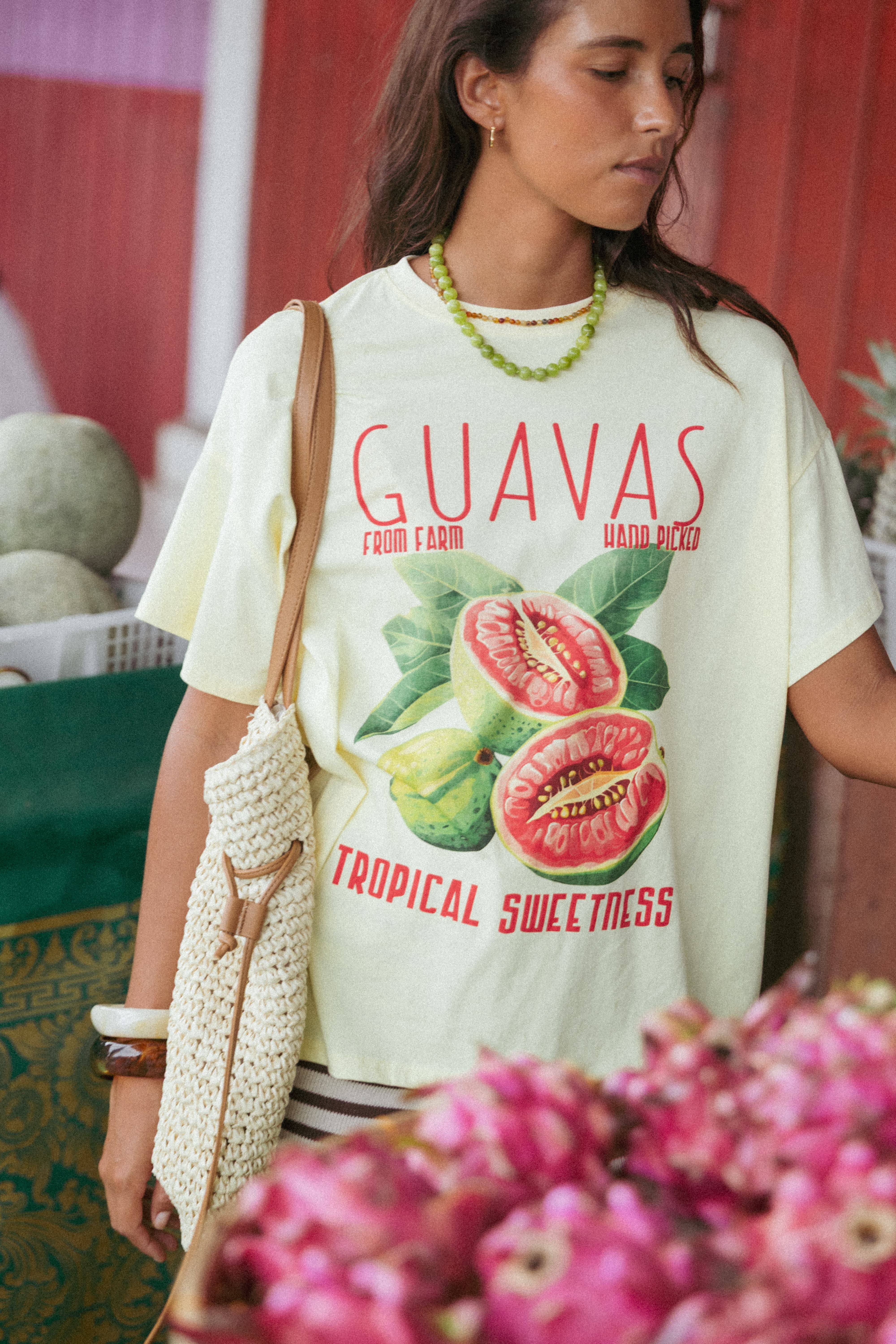 Guavas Graphic Tee - Pale Yellow | Petal & Pup USA