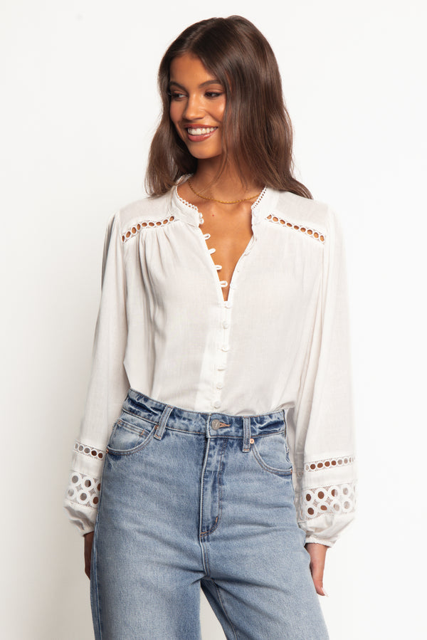 Petal and Pup USA TOPS Hani Blouse - White