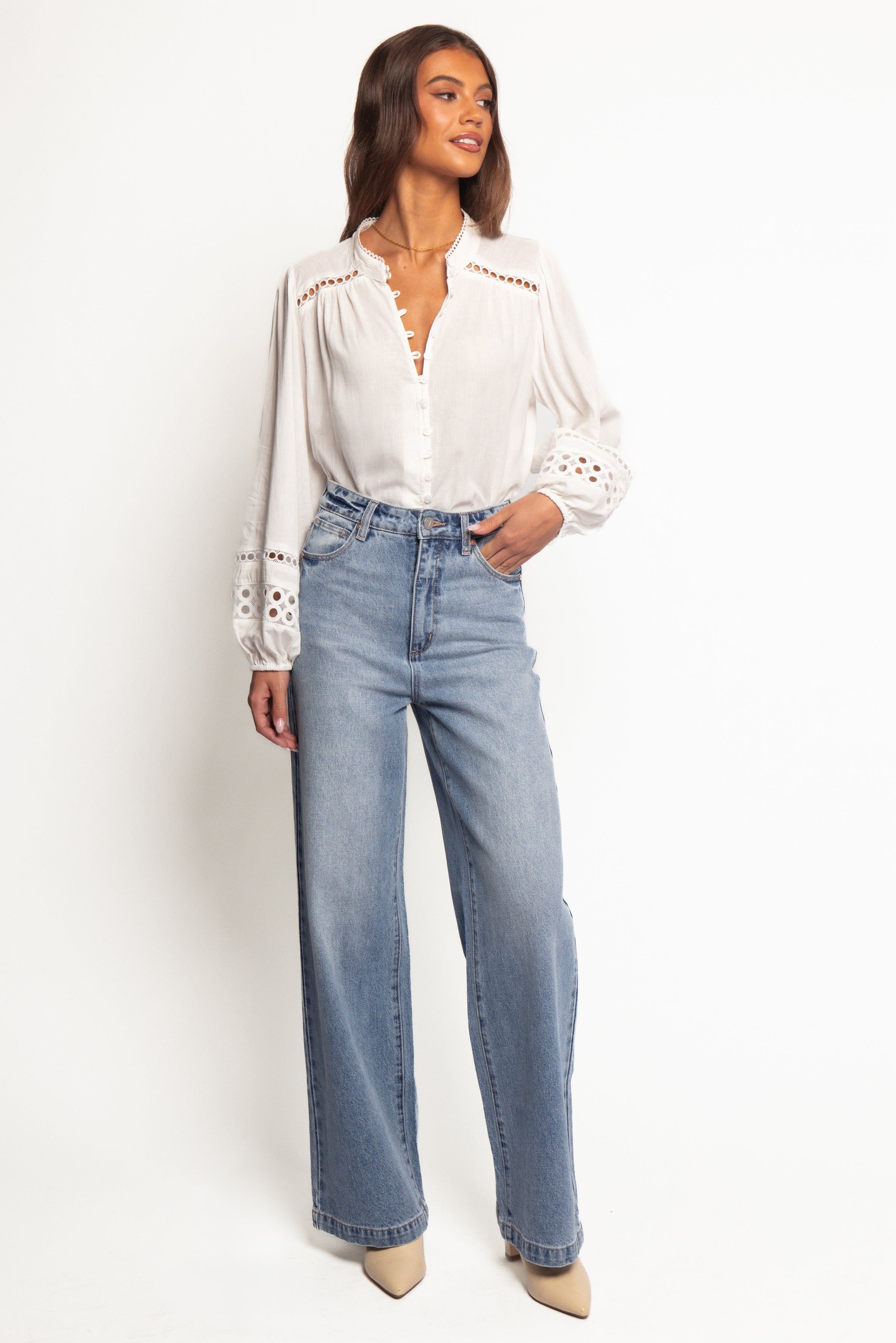 Petal and Pup USA TOPS Hani Blouse - White