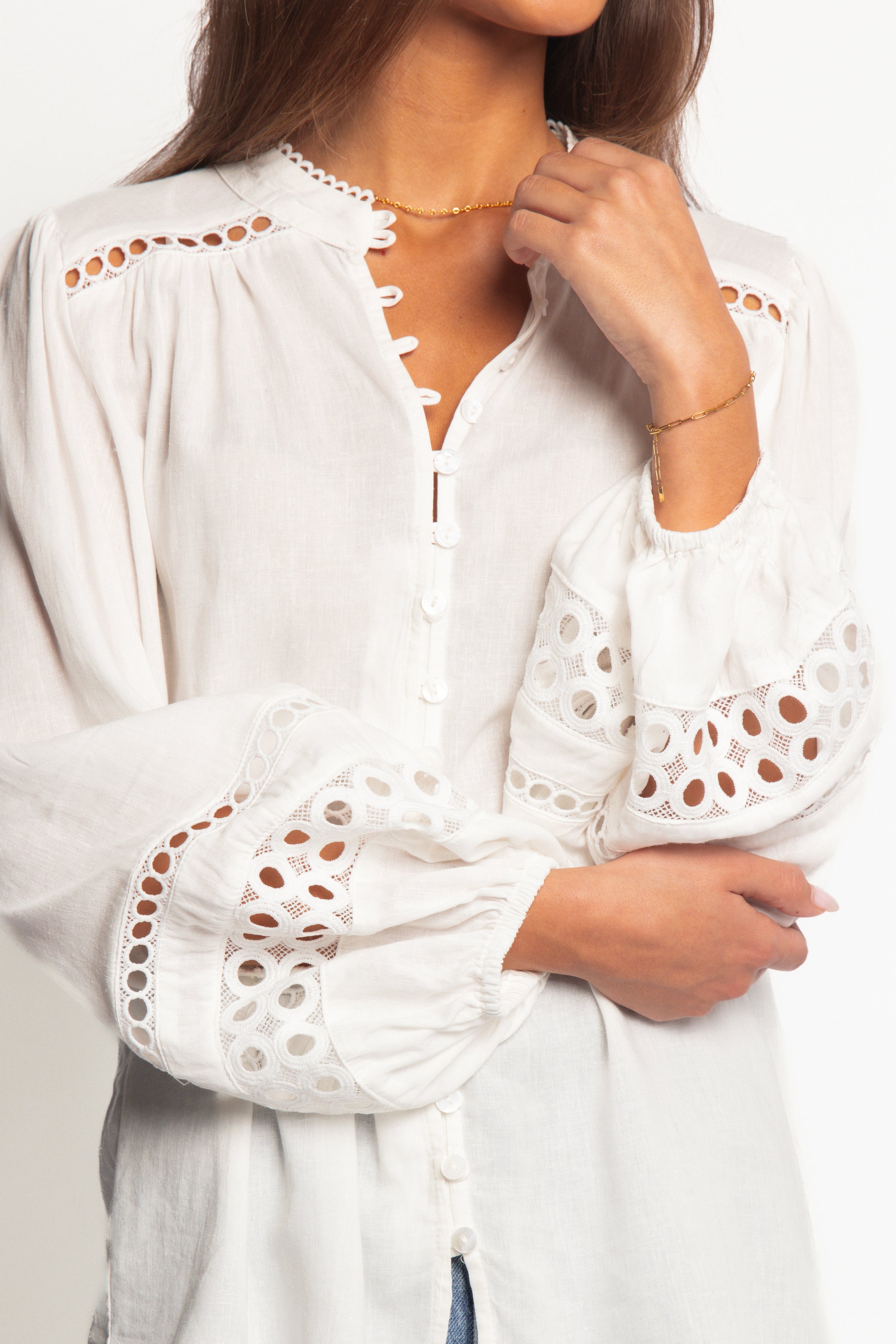 Petal and Pup USA TOPS Hani Blouse - White