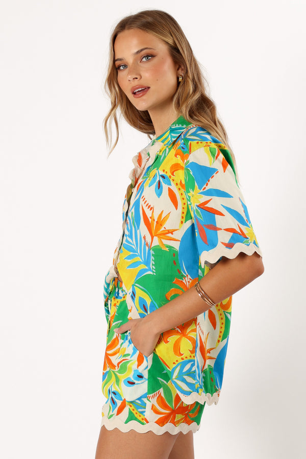 Petal and Pup USA TOPS Harriet Button Down Top - Malta Print