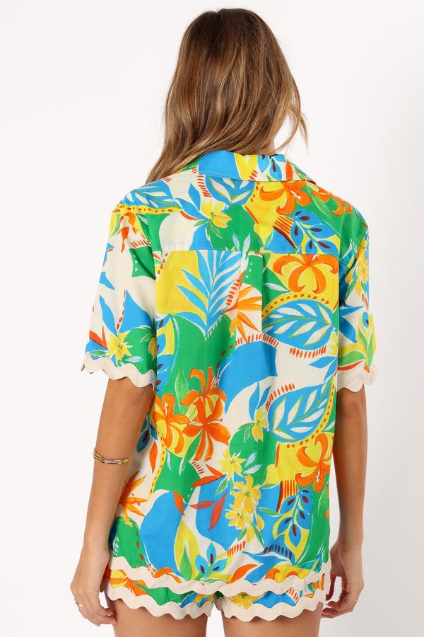 Petal and Pup USA TOPS Harriet Button Down Top - Malta Print