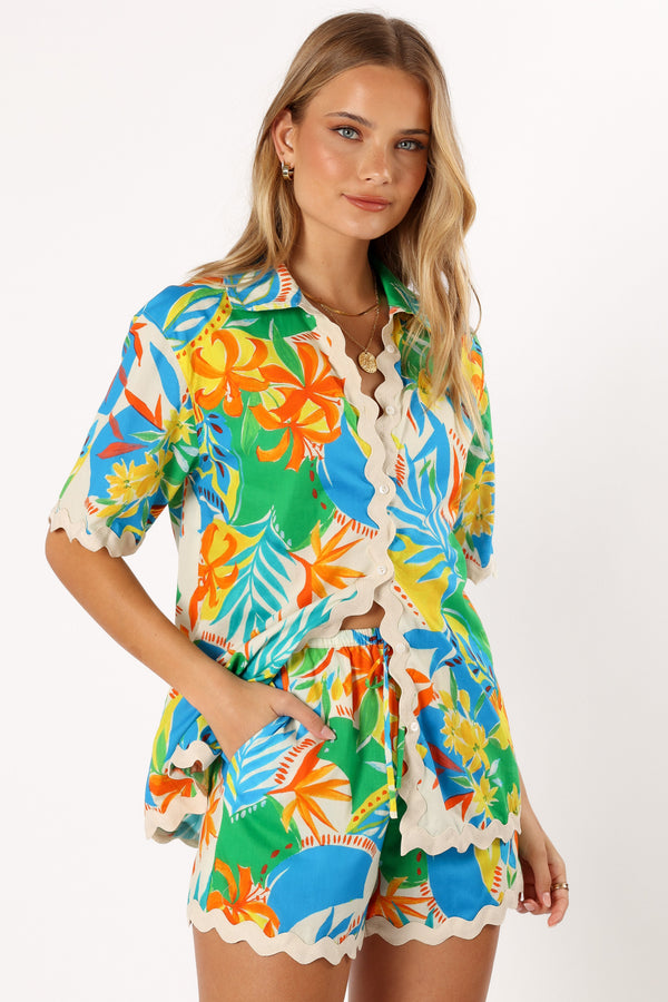 Petal and Pup USA TOPS Harriet Button Down Top - Malta Print