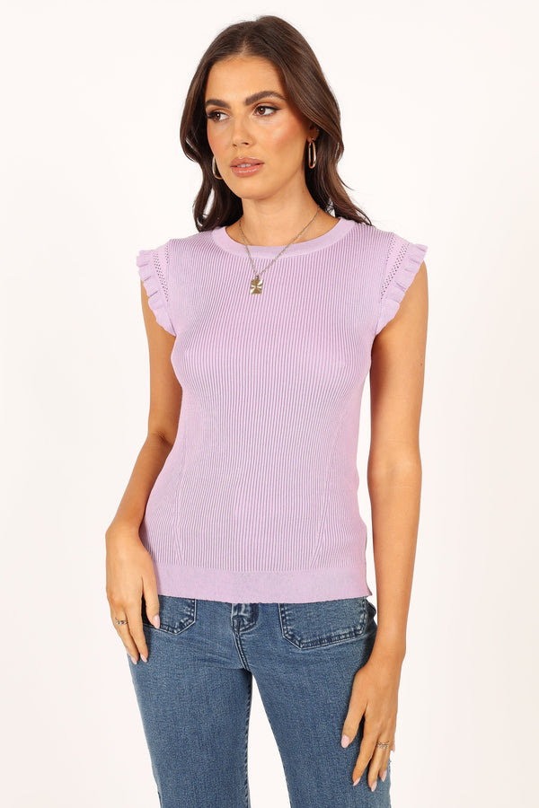 Petal and Pup USA TOPS Henderson Knit Top - Lilac