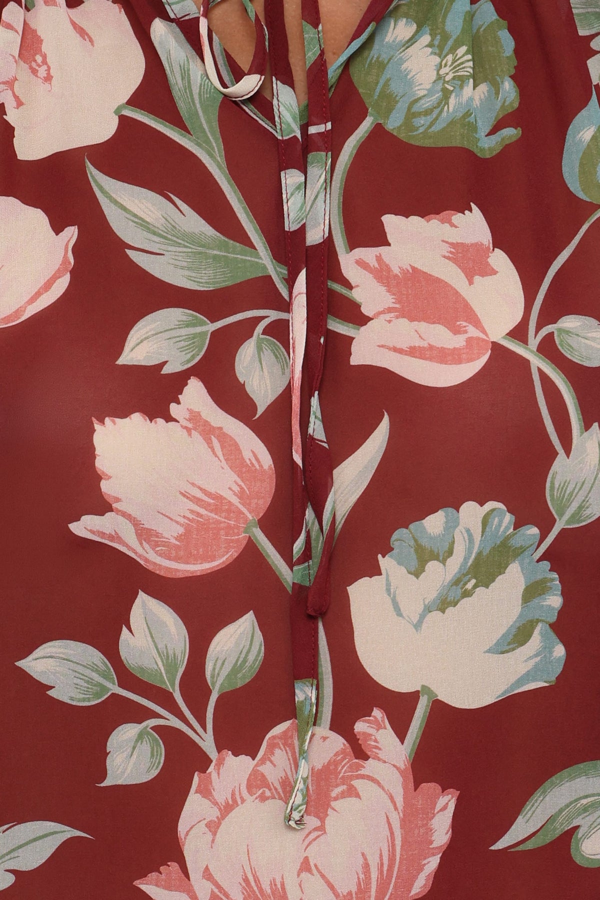Petal and Pup USA TOPS Hesper Ruffle Top - Red Tulip Floral