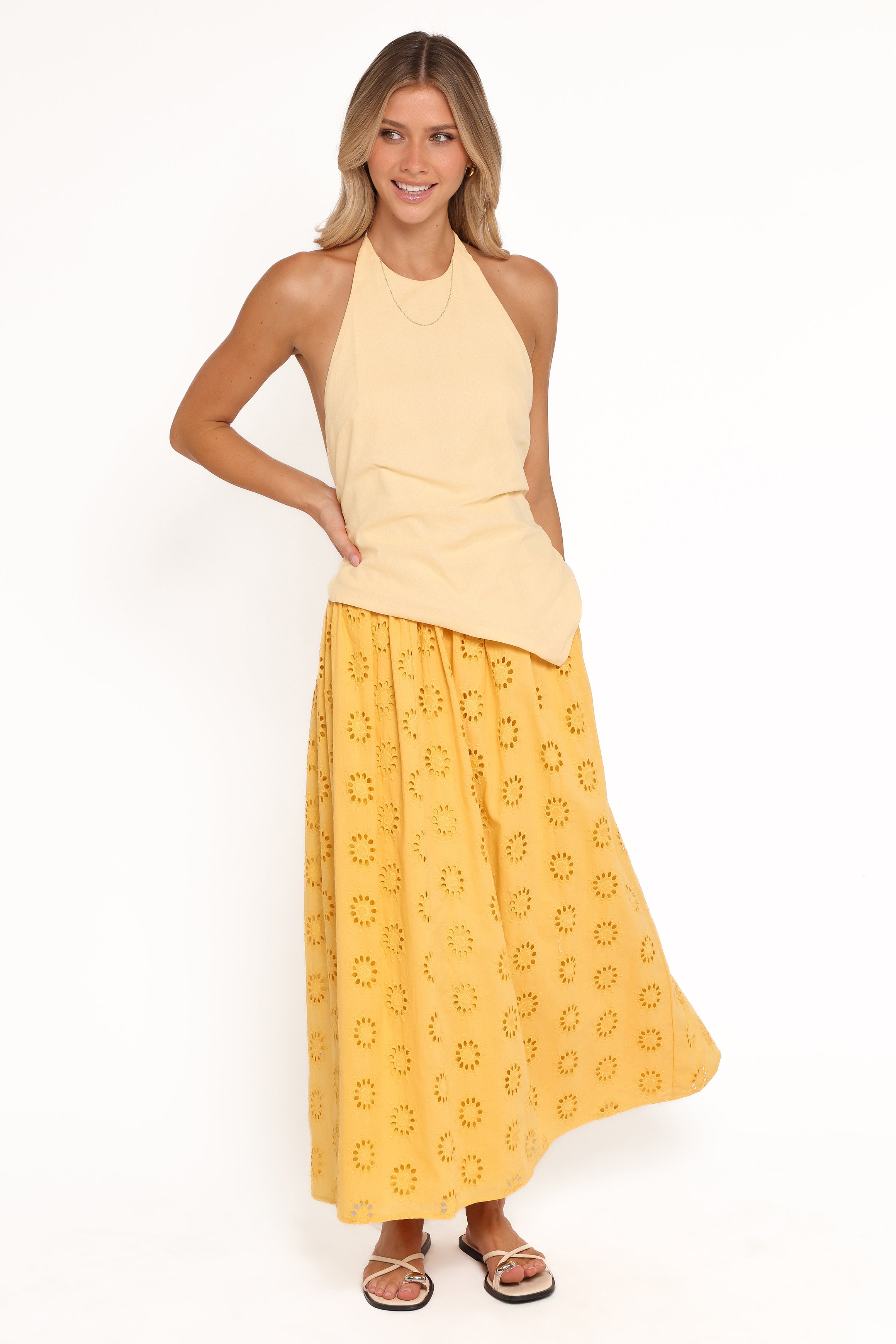 Petal and Pup USA TOPS Ilyana Halter Top - Yellow