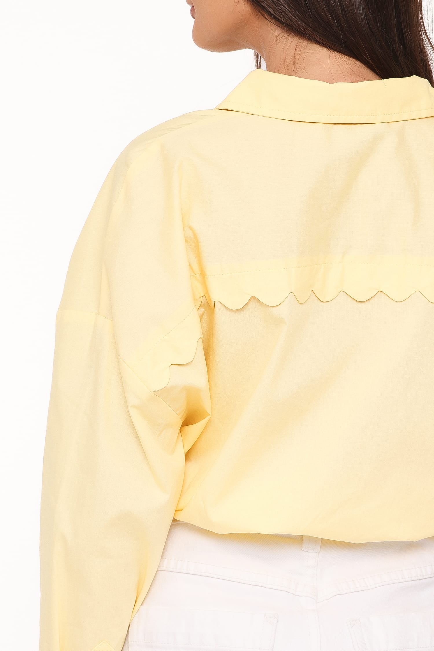 Petal and Pup USA TOPS Inez Scallop Shirt - Yellow