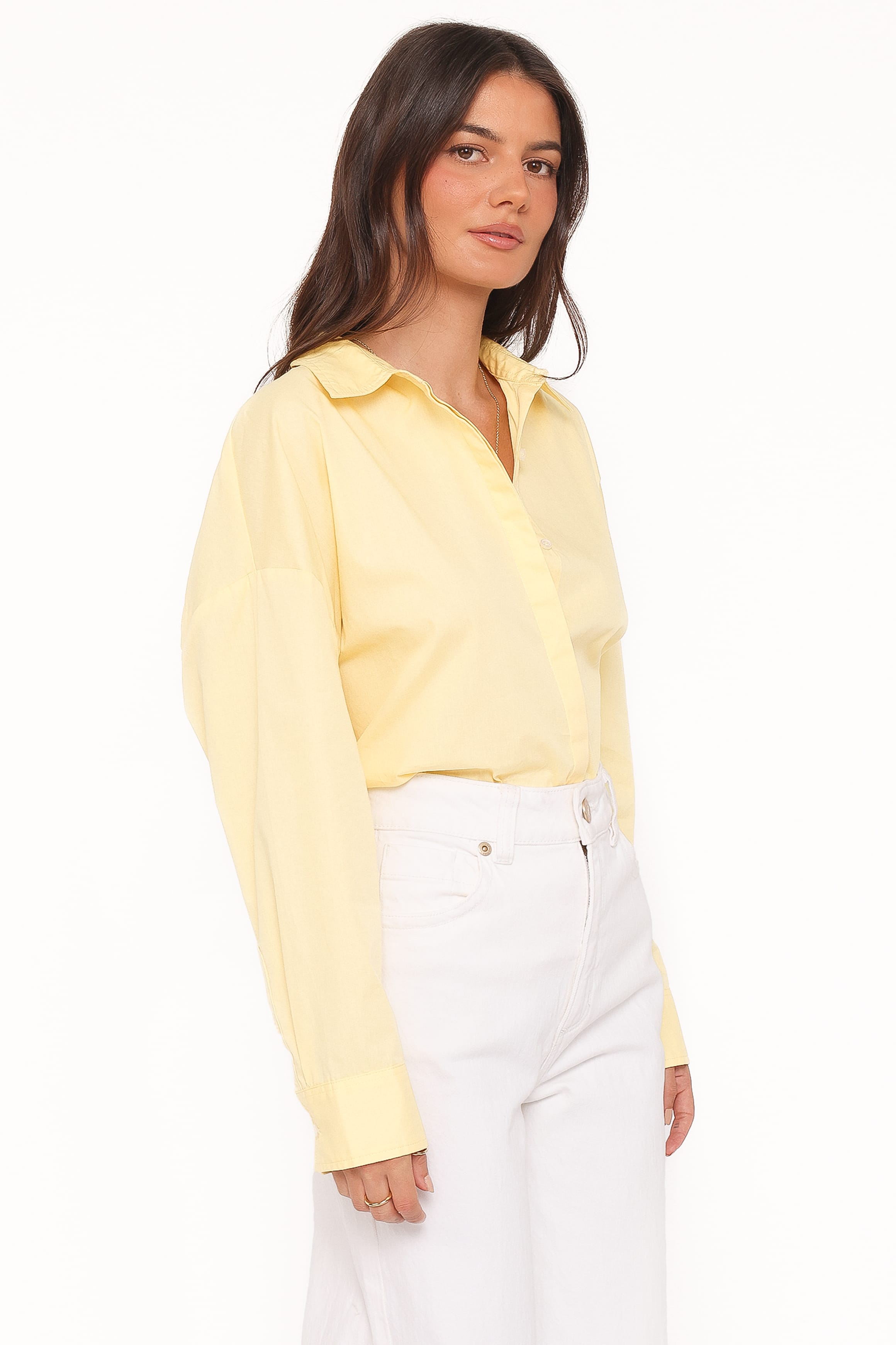Petal and Pup USA TOPS Inez Scallop Shirt - Yellow