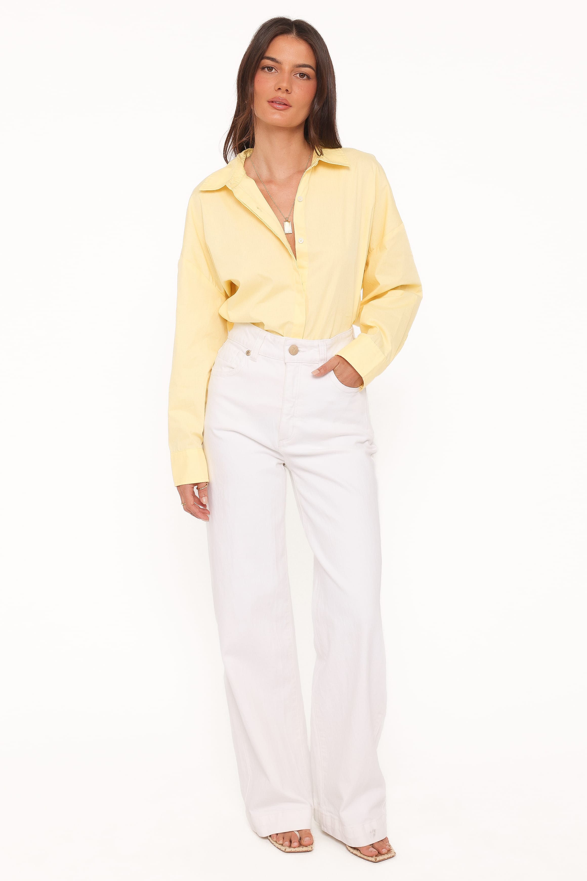 Petal and Pup USA TOPS Inez Scallop Shirt - Yellow