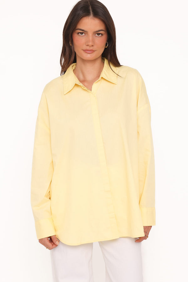 Petal and Pup USA TOPS Inez Scallop Shirt - Yellow
