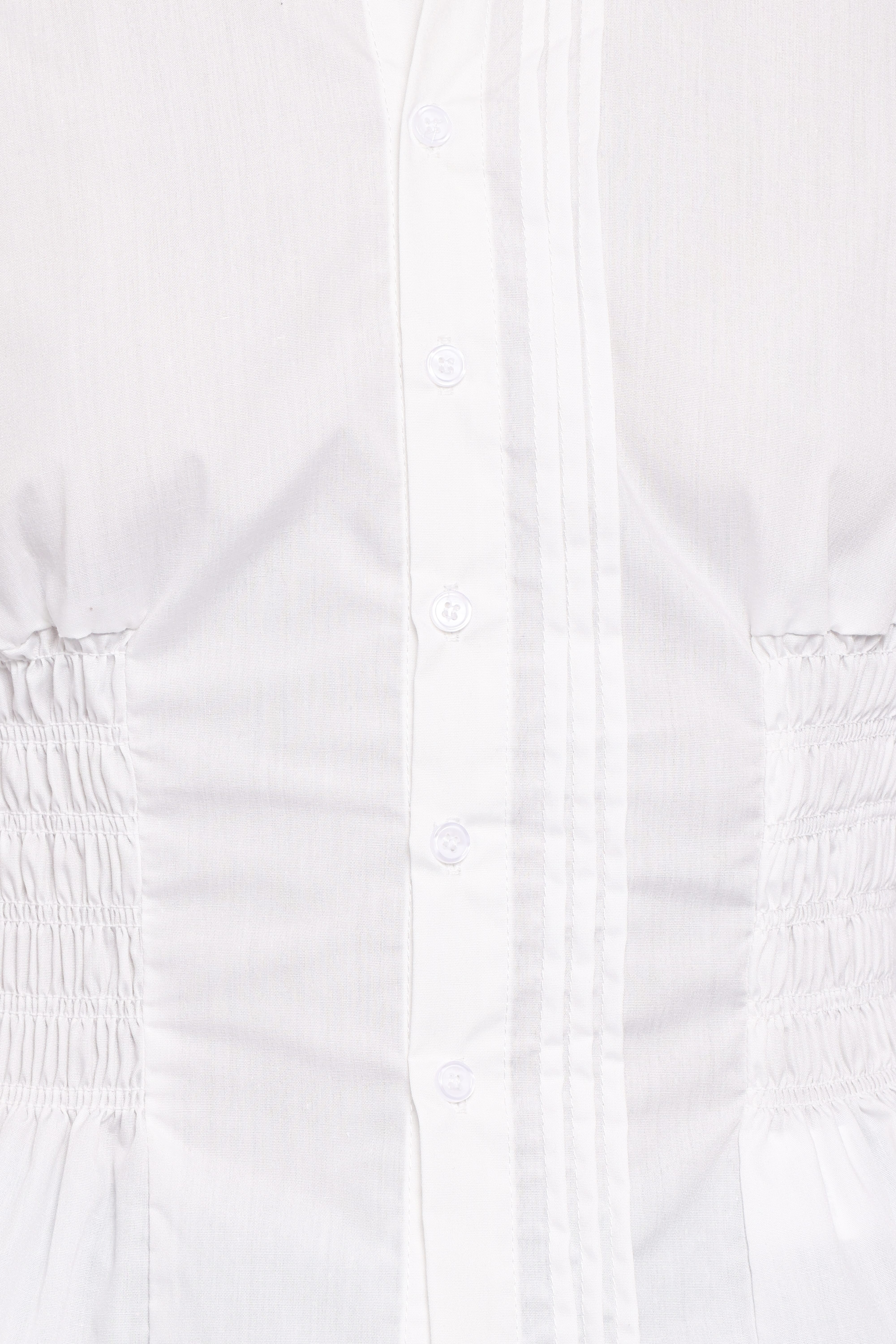 Ione Peplum Shirt - White | Petal & Pup USA