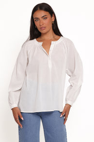 Petal and Pup USA TOPS Irisa Shirt - White