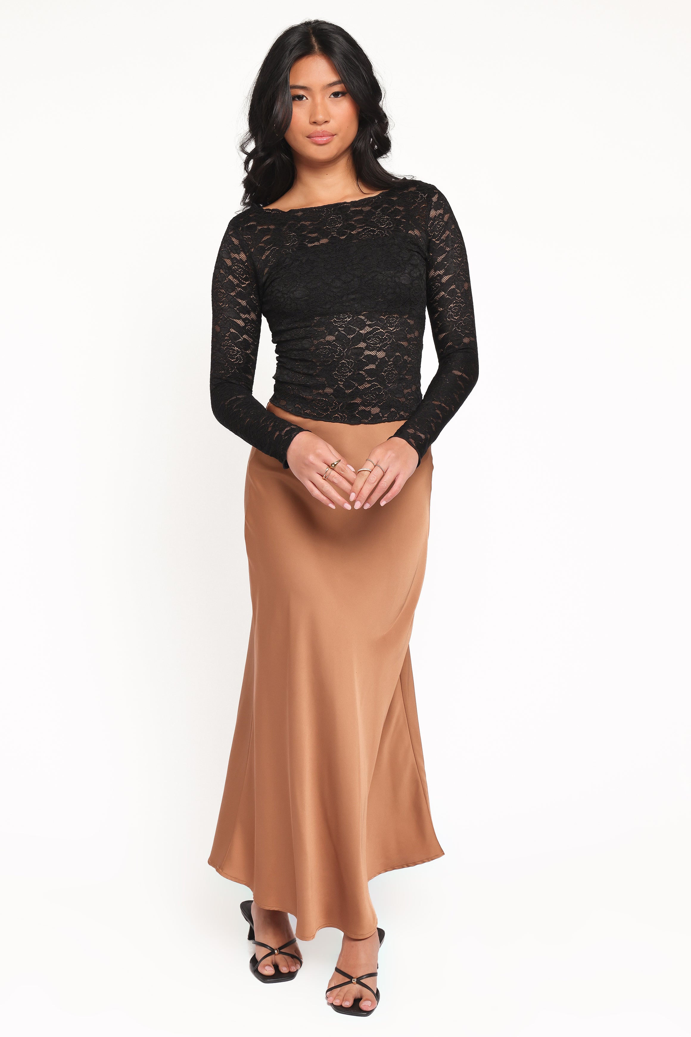 Petal and Pup USA TOPS Iveta Lace Top - Black