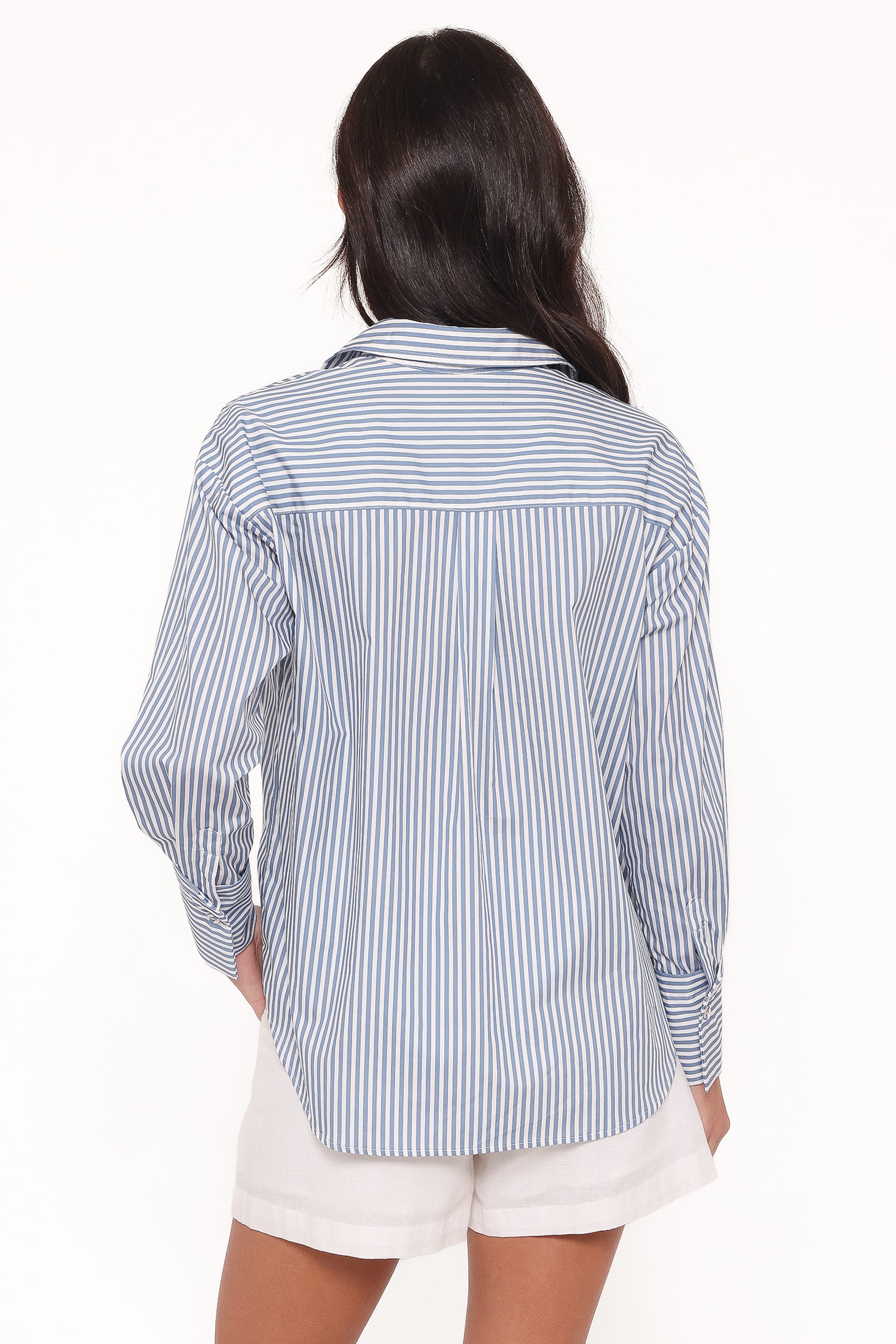 Petal and Pup USA TOPS Jackson Button Up Shirt - Blue Stripe