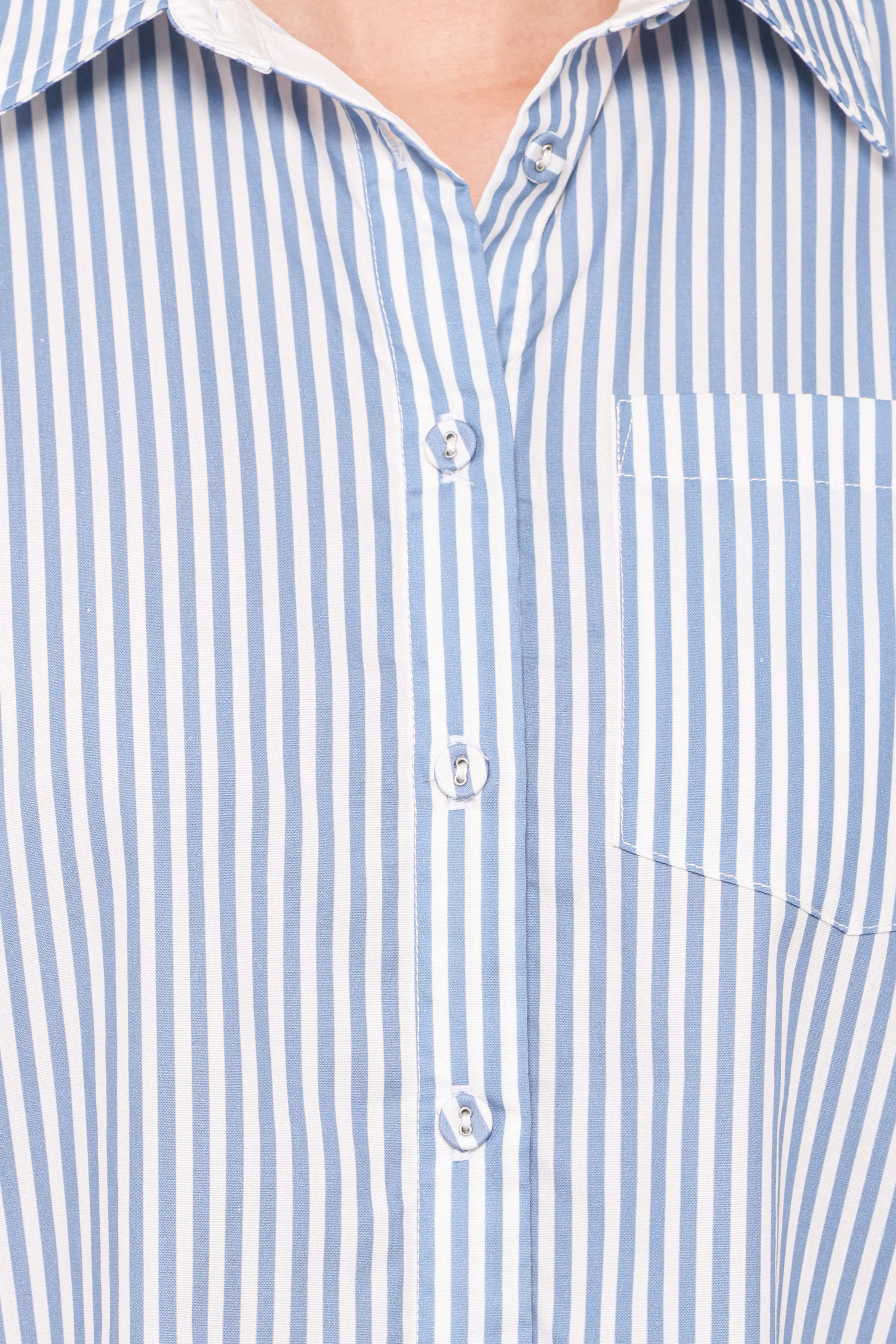 Petal and Pup USA TOPS Jackson Button Up Shirt - Blue Stripe