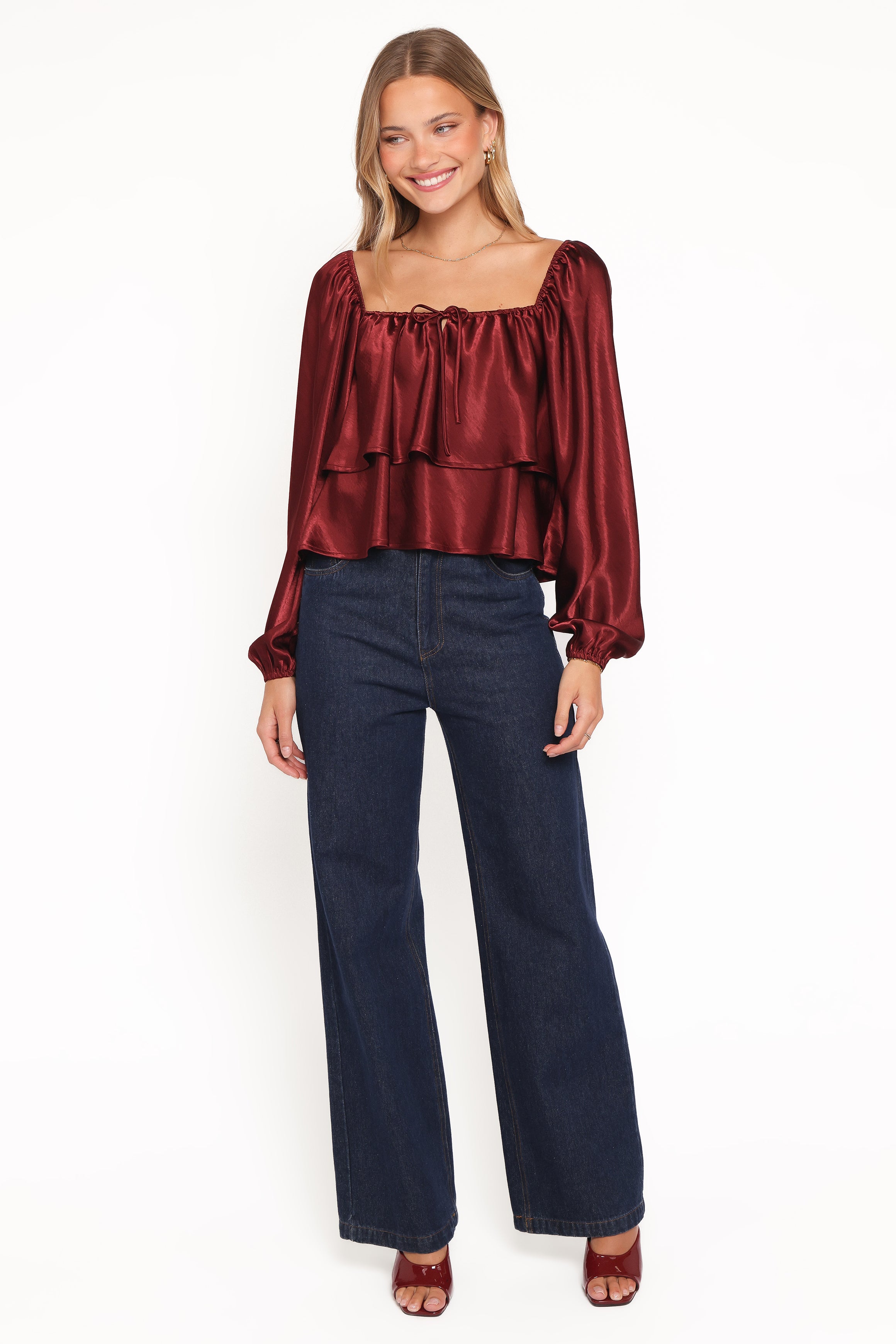 Petal and Pup USA TOPS Janina Blouse - Wine