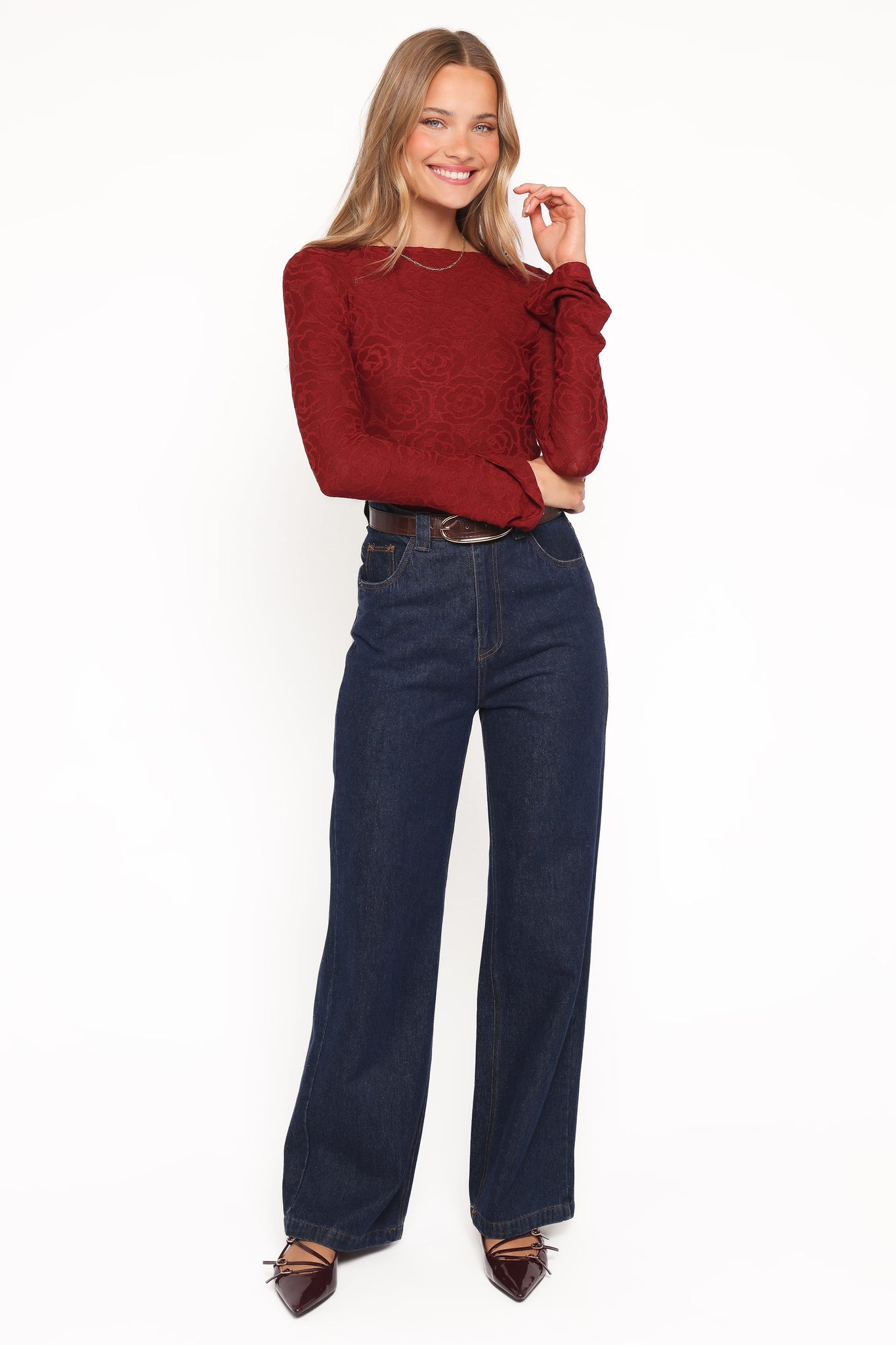 Jasmine Long Sleeve Lace Top