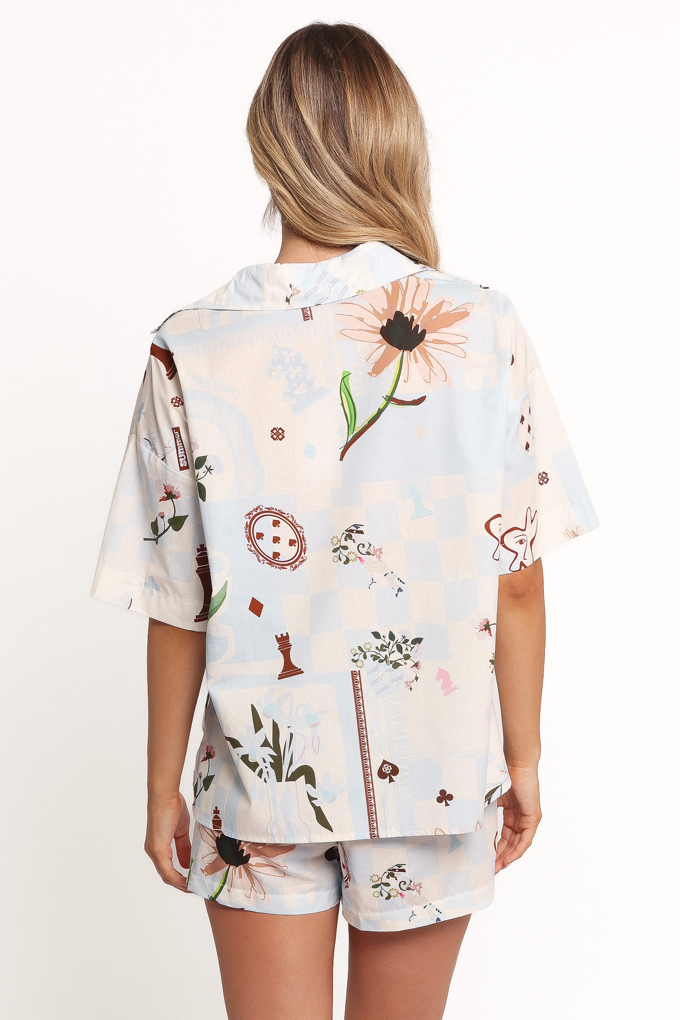 Petal and Pup USA TOPS Jaymes Shirt - Blue Floral (Hold for Rack)