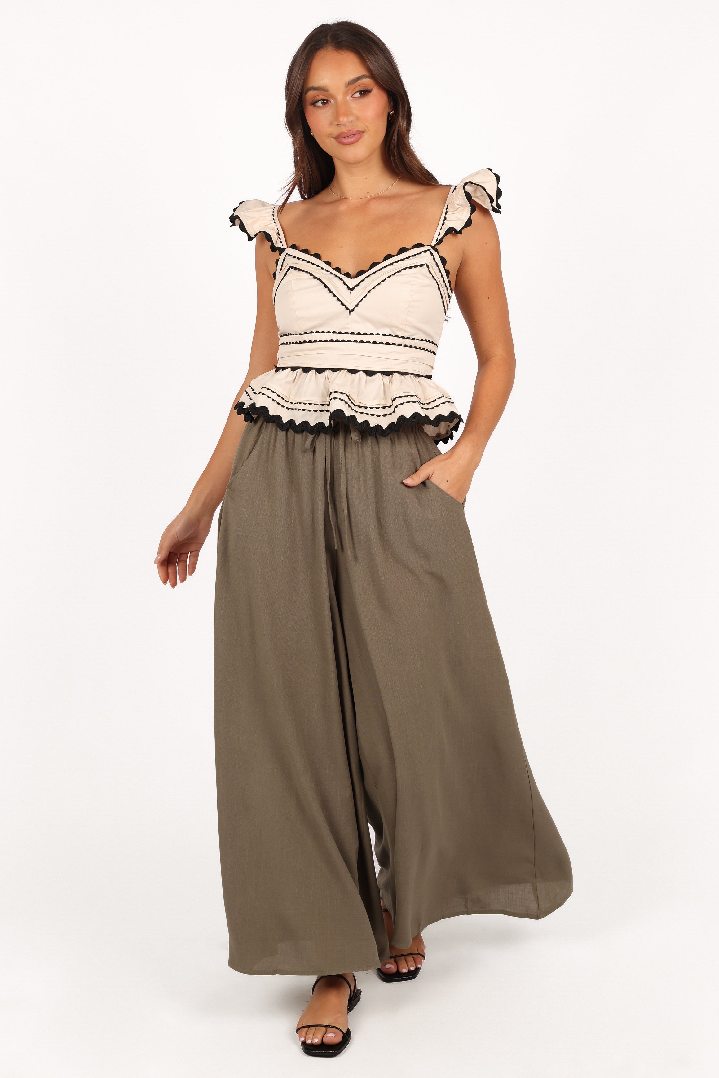 Petal and Pup USA TOPS Jeanie Flutter Top - Natural