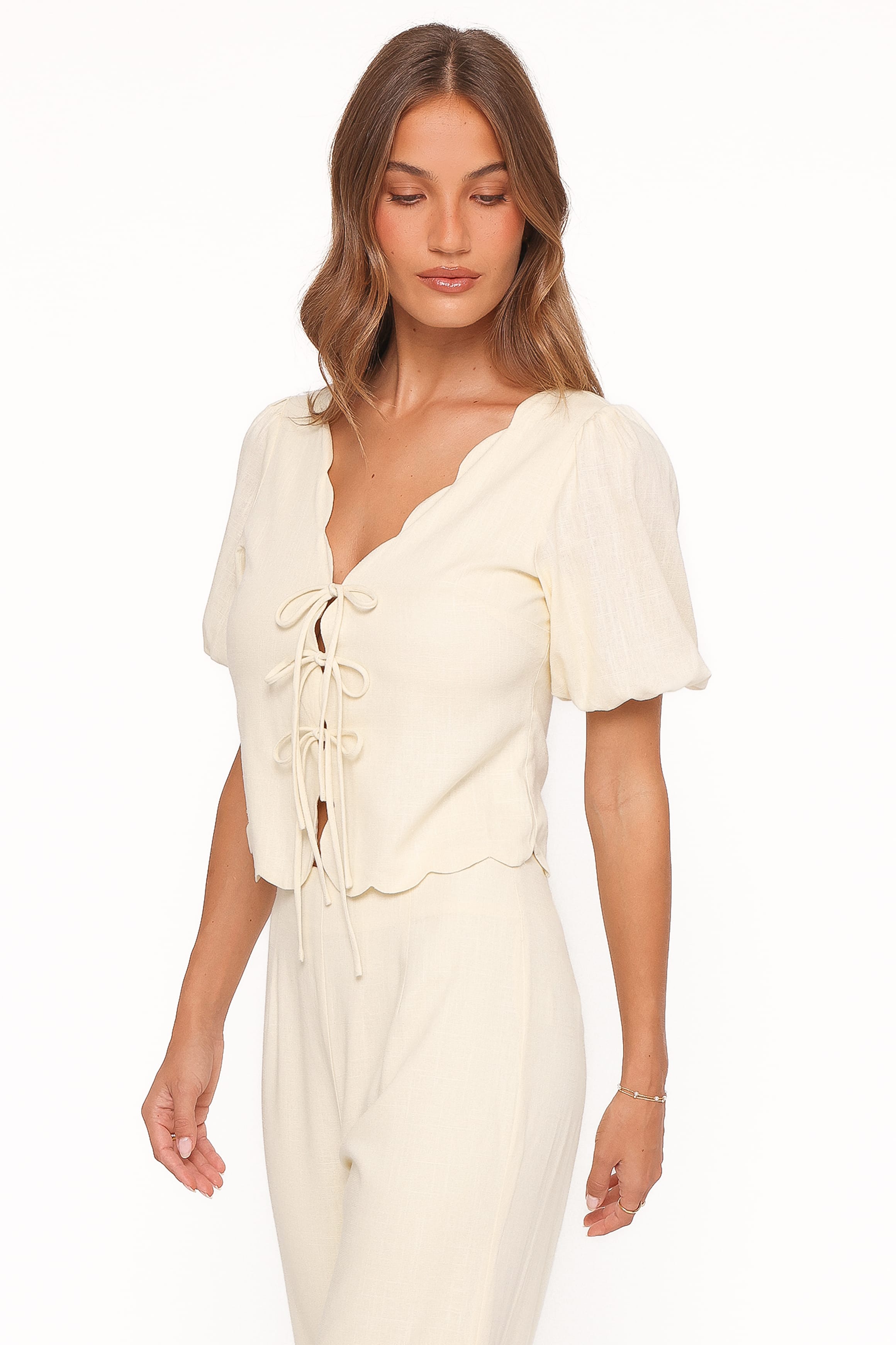Jensen Scallop Hem Top - Butter Yellow | Petal & Pup USA