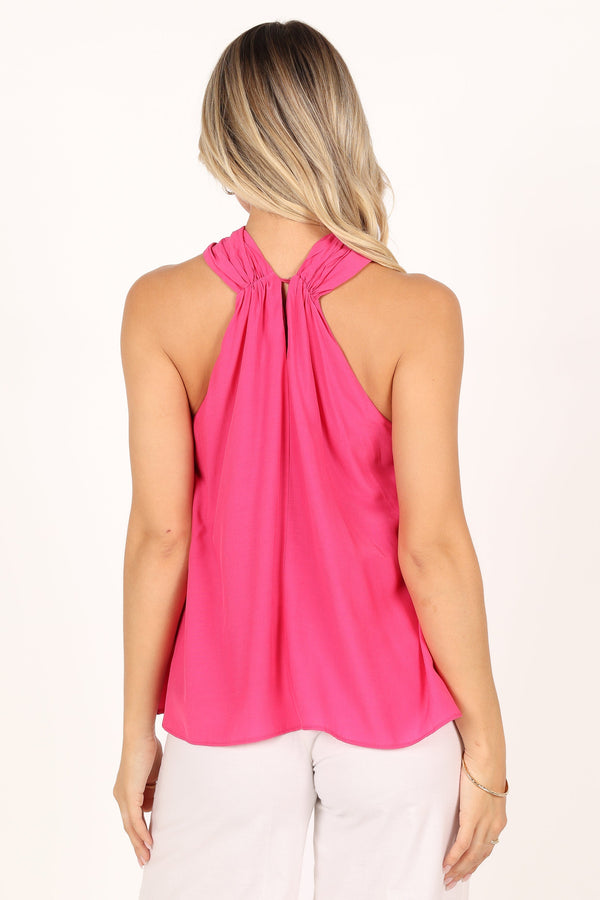 Petal and Pup USA TOPS Jilly Halter Top - Hot Pink