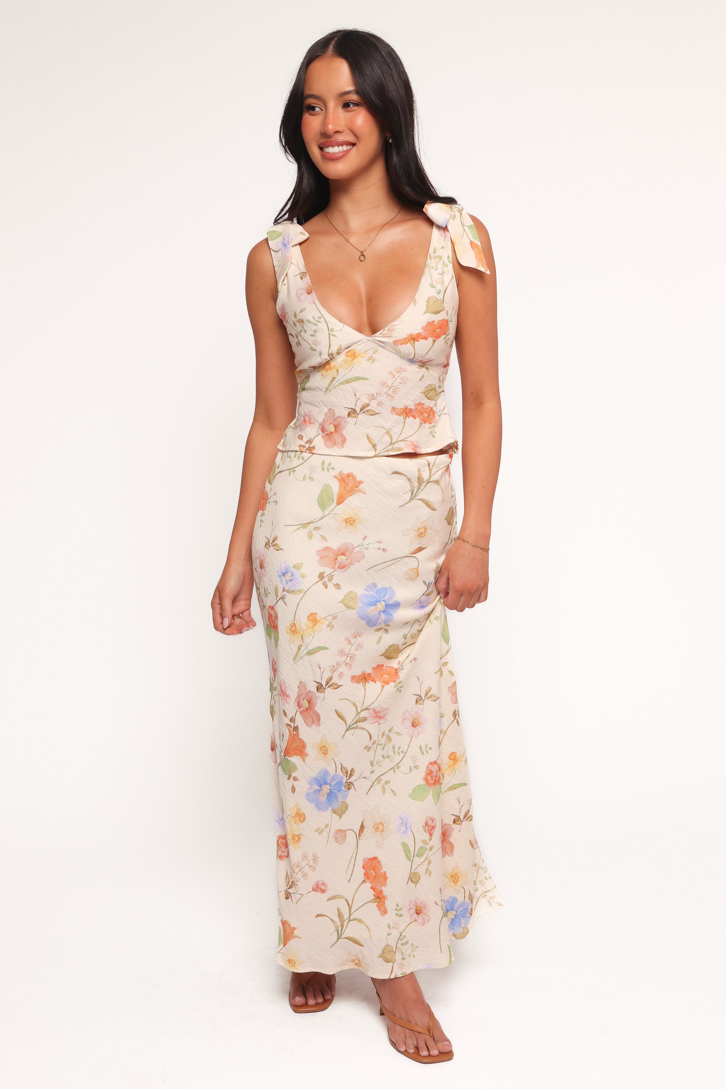 Petal and Pup USA TOPS Kedra Tie Shoulder Top - Floral