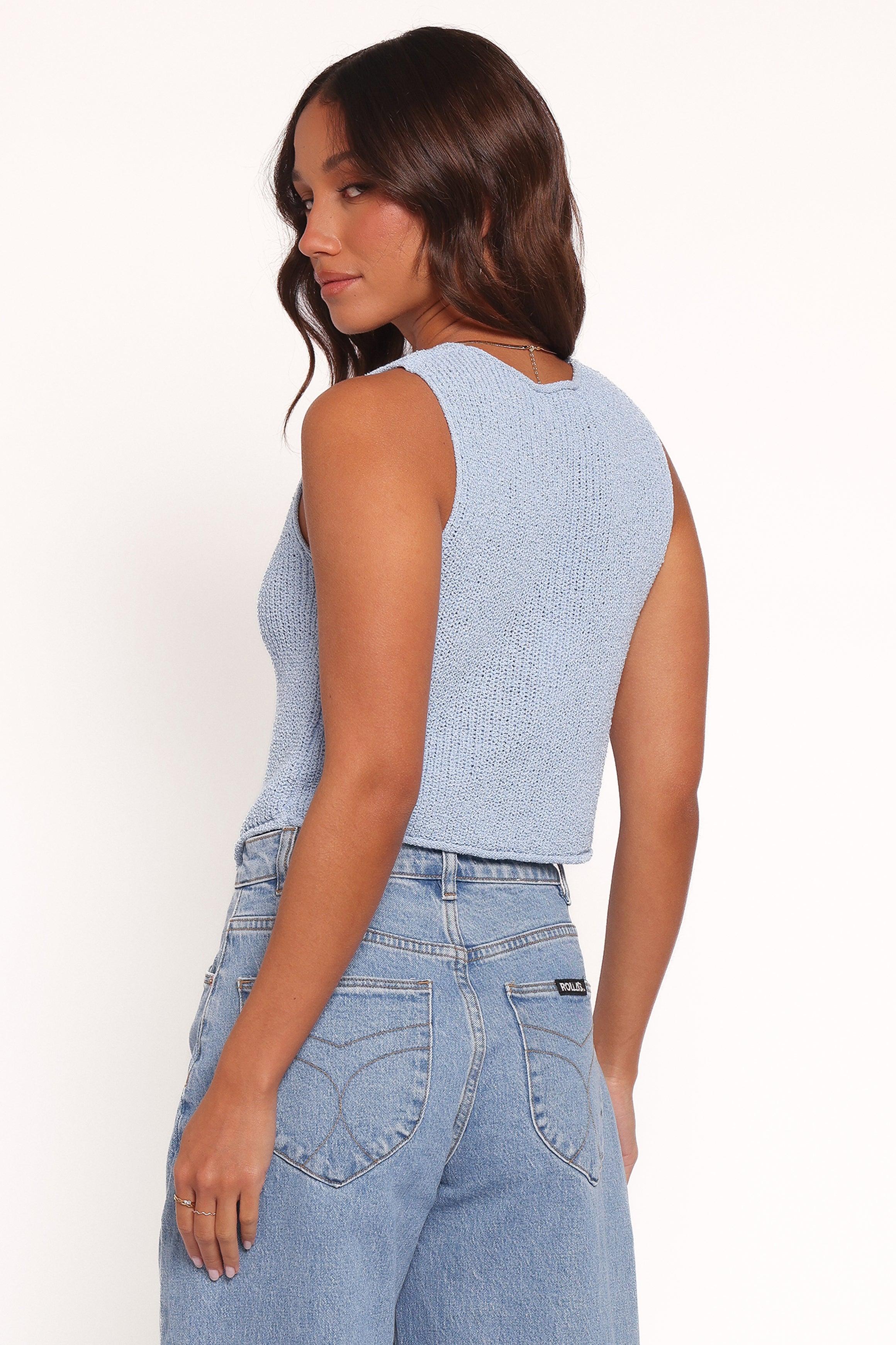 Petal and Pup USA TOPS Kendall Knit Top - Light Blue
