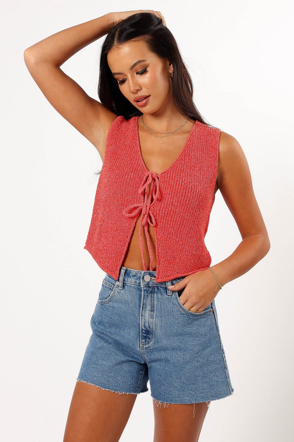 Petal and Pup USA TOPS Kendall Knit Top - Red